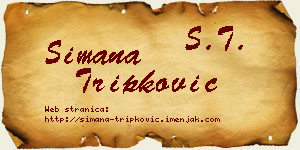 Simana Tripković vizit kartica